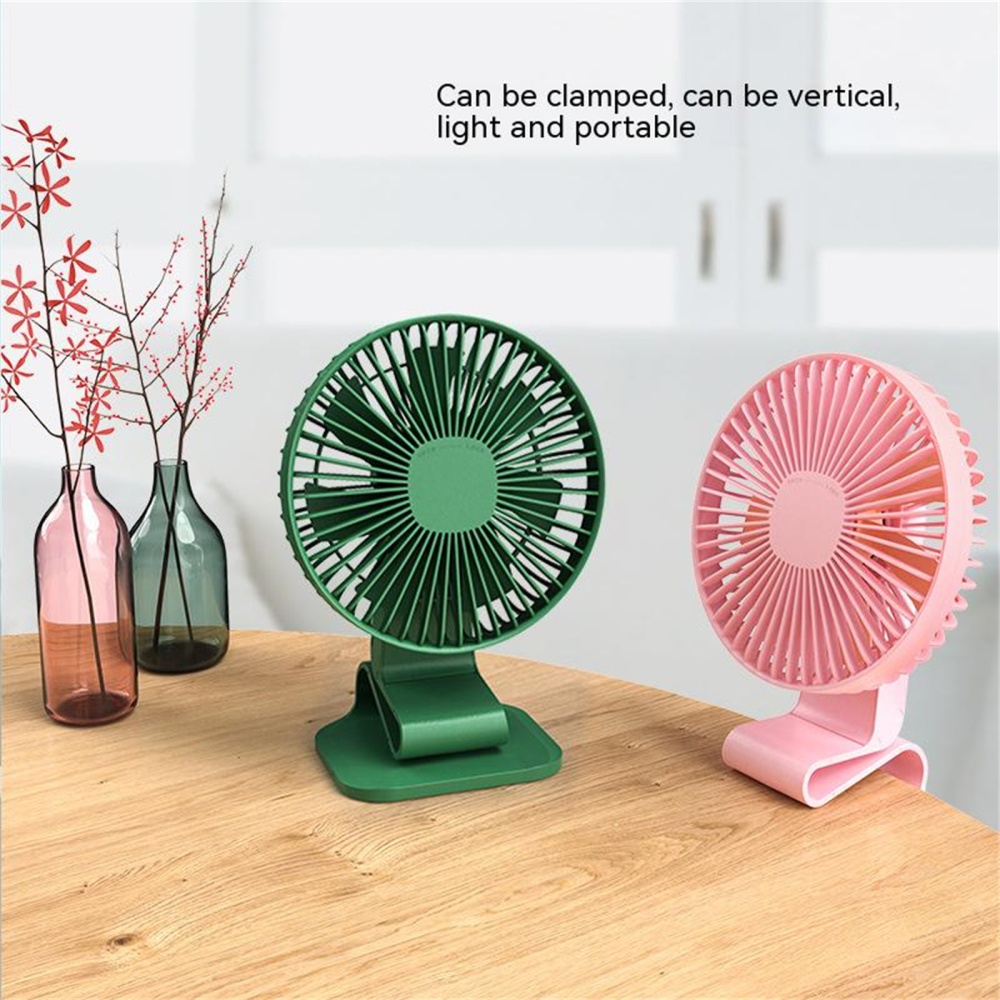 0.8a 5v Folding Desktop Usb Mini Fan 3 Levels Adjustable Speed Charging Electric For Work Travel F6 pink without battery - Image 2