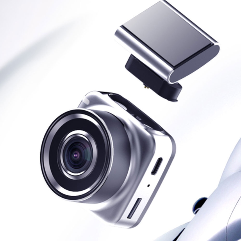 Q2m 2k HD Dash Camera 135-degree Wide-angle Lens Night Vision Driving Recorder Silver Black - Image 2