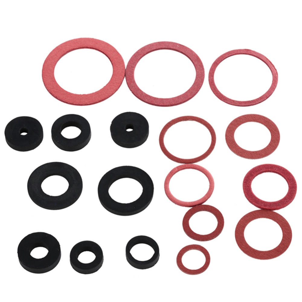 141pcs Rubber O-ring Assortment Kit Red Steel Paper Flat Washer O Ring Combination Plumbing Gasket For Faucet as shown in the picture - Image 3