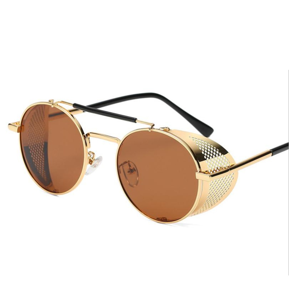 Outdoor Fashion Sunscreen Glasses TAC Lens Polarized/Not Polarized for Sports Gold frame tea_Non-polarized - Image 3