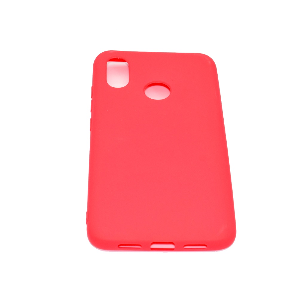 For HUAWEI Y6 2019 Lovely Candy Color Matte TPU Anti-scratch Non-slip Protective Cover Back Case dark pink - Image 3