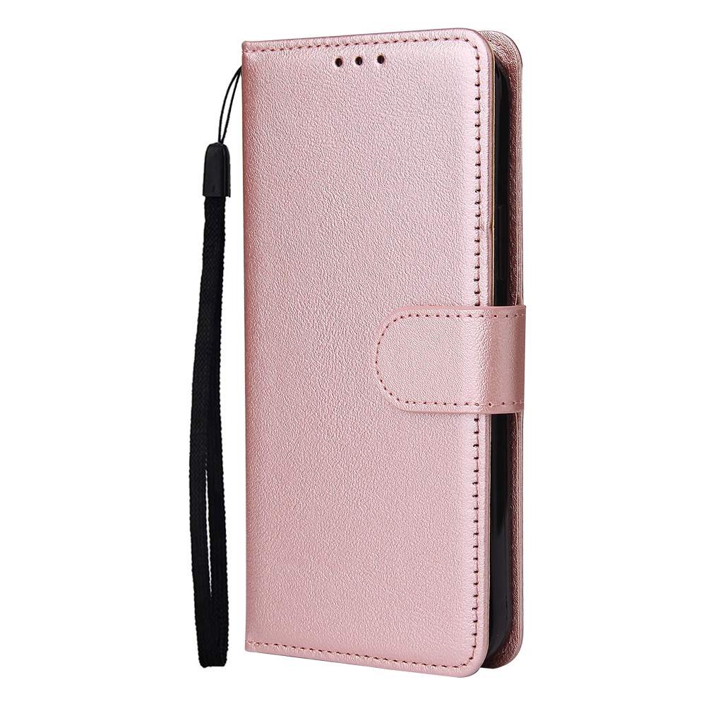 For Iphone 12 5.4 inch/6.1 inch/ 6.7 inch PU Leather Three-card Photo Frame Front Buckle Mobile Phone shell Rose gold - Image 3