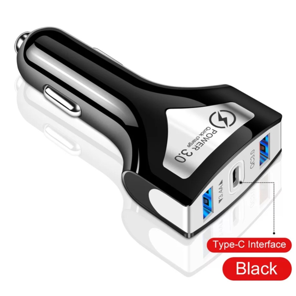 Portable Car Charger 3.0 Dual Usb High-speed Charging Adapter With Led Indicator White - Image 2