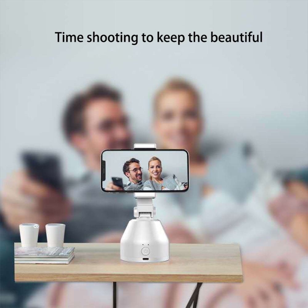 360-degree Rotating Smart Ptz Camera Live Self-portrait Face Recognition Internet Celebrity Stand black - Image 3