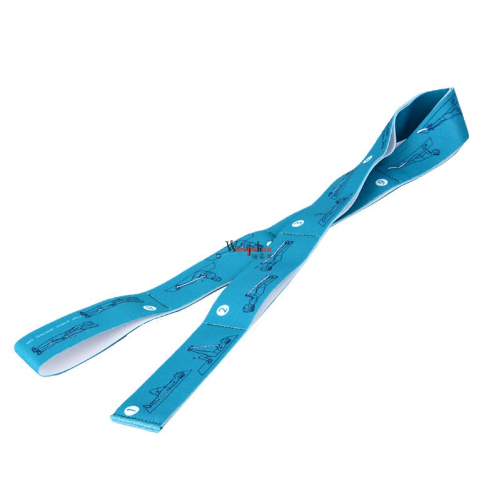 Yoga Resistance Band Stretch Strap Adjustable Sport Belt Gym Waist Leg Fitness Training blue