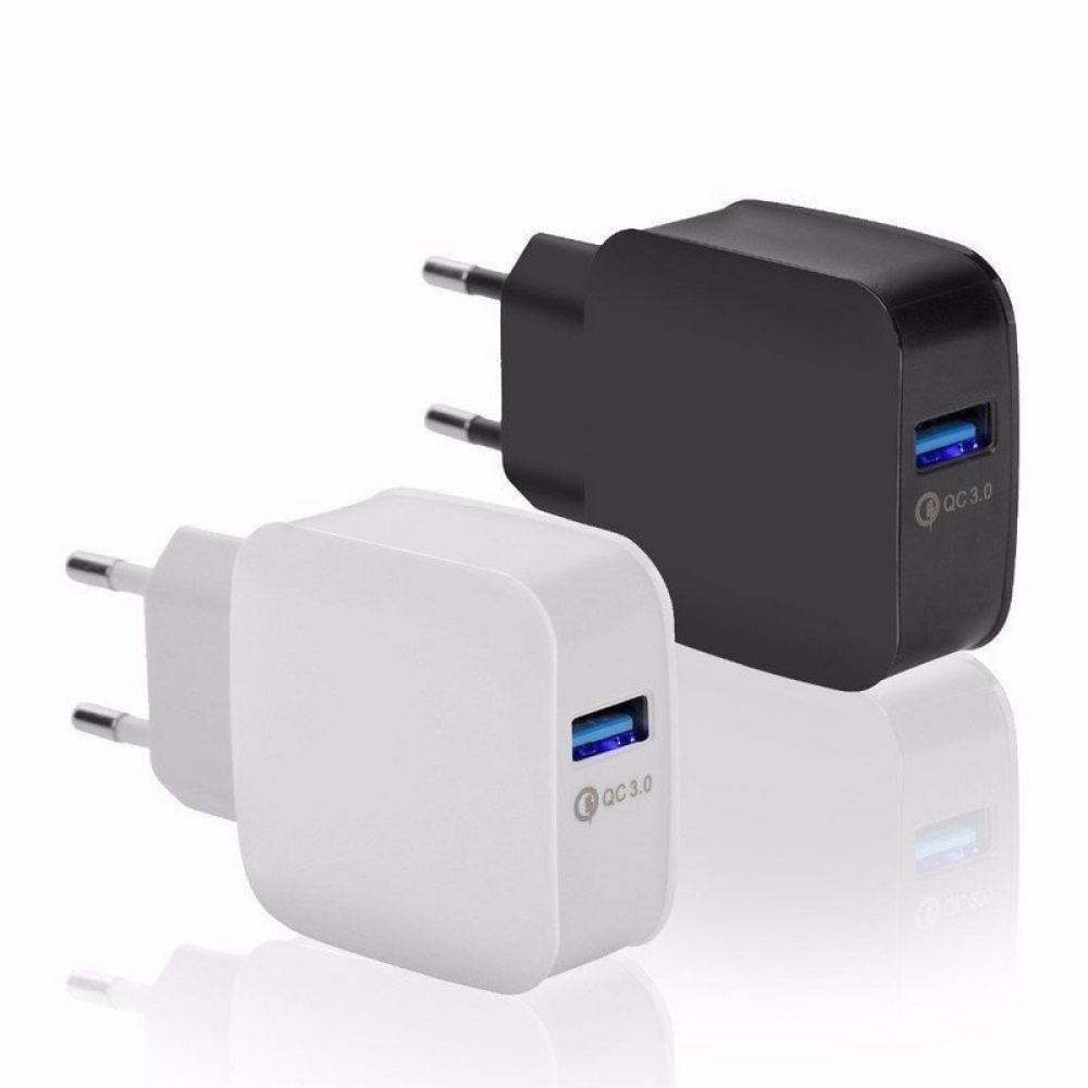 Quick Charge QC 3.0 USB Wall Charger PowerPort+ 1 for iPhone Samsung Galaxy S8/S7/Edge, LG G5, HTC 10 And More Black_EU Plug - Image 3