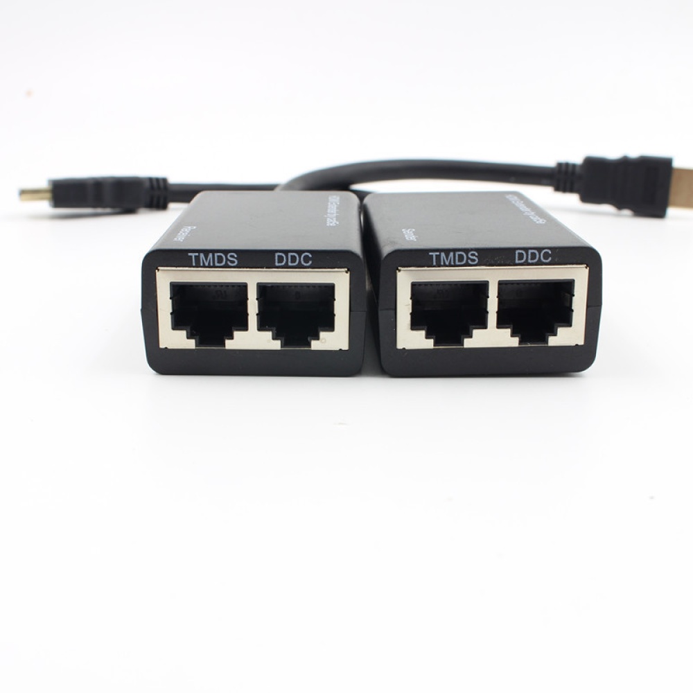 HDMI Over RJ45 CAT5e CAT6 UTP LAN Ethernet Extender Repeater 1080P black - Image 3