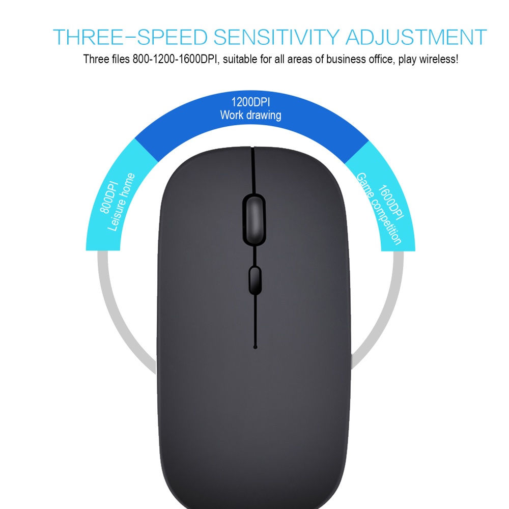 M80 2.4G Wireless Rechargeable Charging Mouse Ultra-Thin Silent Office Notebook Opto-electronic Gold - Image 2