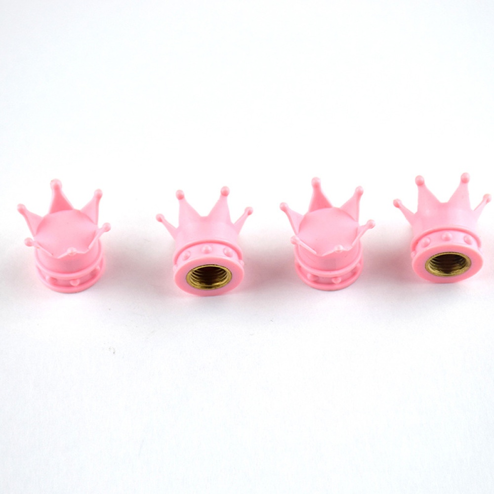 Abs Kings Crown Tyre Tire Wheel Stem Valve Air Dust Cover Caps For Car Gold - Image 2