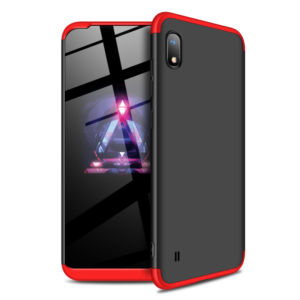 For Samsung A10 Ultra Slim PC Back Cover Non-slip Shockproof 360 Degree Full Protective Case Red black red - Image 3