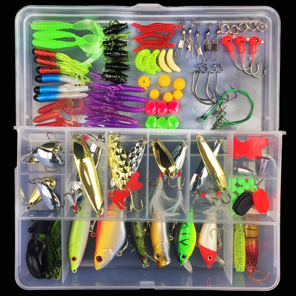 Multifunctional Fishing Lure Fake Bait Artificial Swimbait Hook Kit 105pcs/set_Lure bait set - Image 2