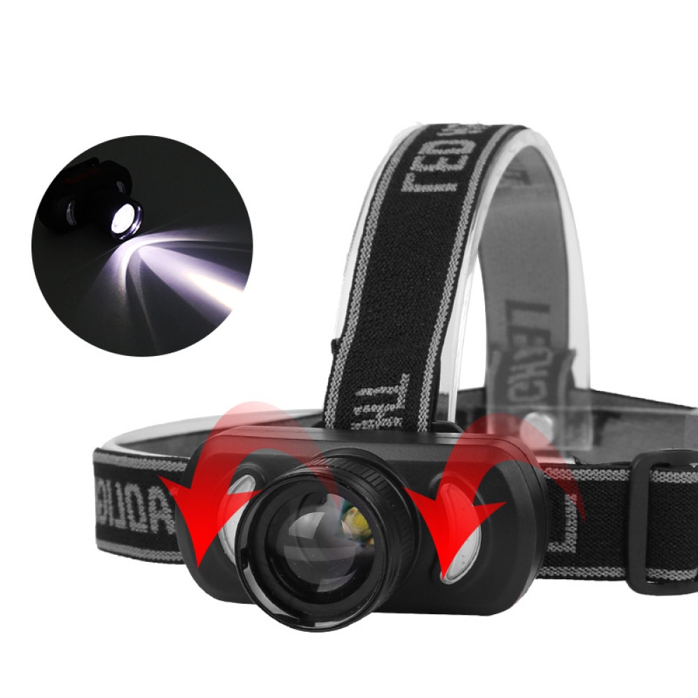 2 in 1 High Bright LED XPE + Red Blue Light Headlight Head Lamp for Outdoor Camping black_Model 873 - Image 3