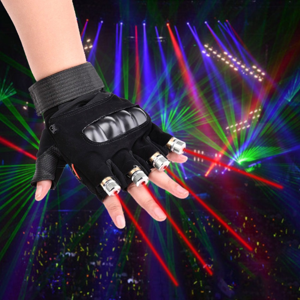 1pc Green Laser Glove Red Gloves Nightclub Dance Show Props right hand-green_US Plug - Image 2