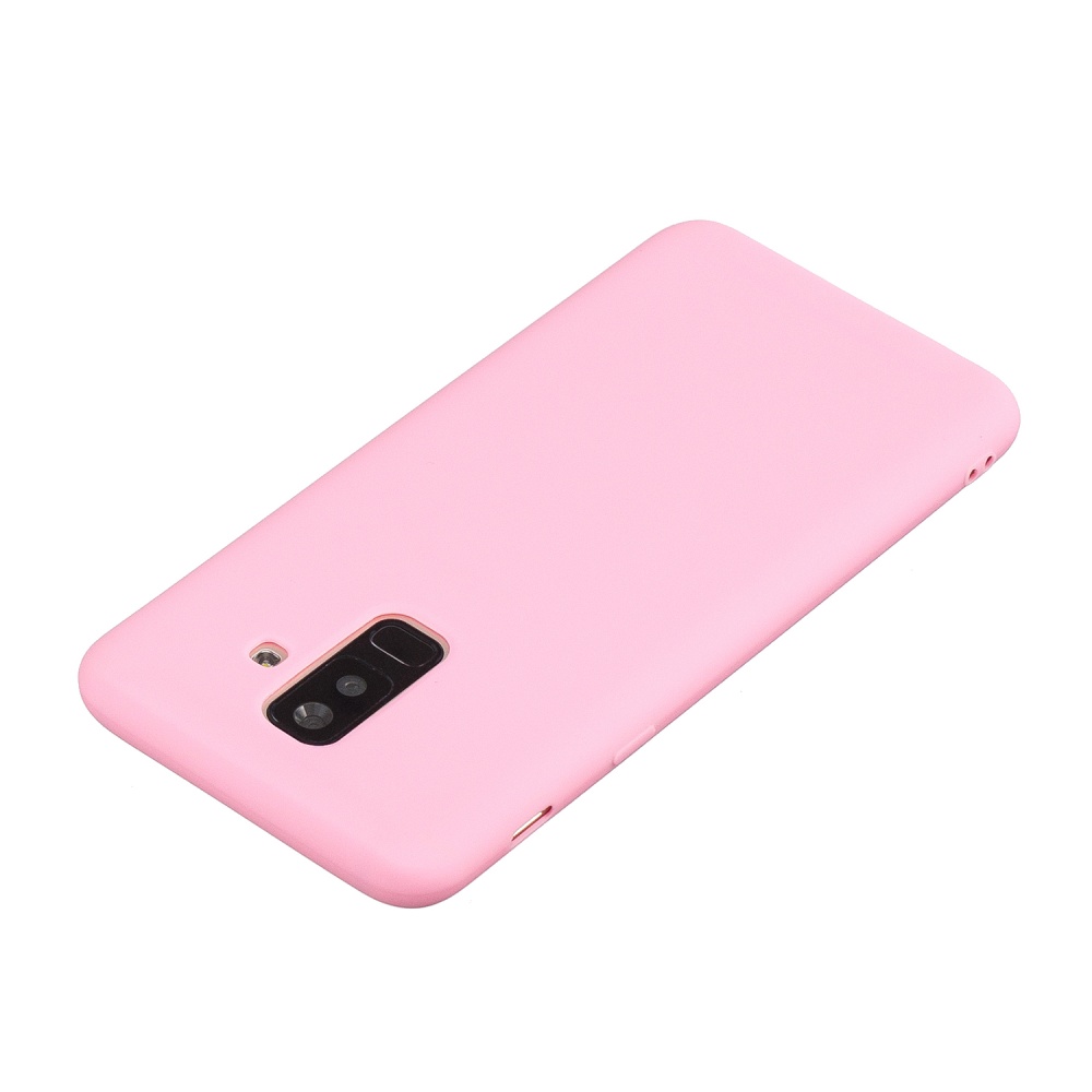 for Samsung A6 plus 2018 Lovely Candy Color Matte TPU Anti-scratch Non-slip Protective Cover Back Case red - Image 3