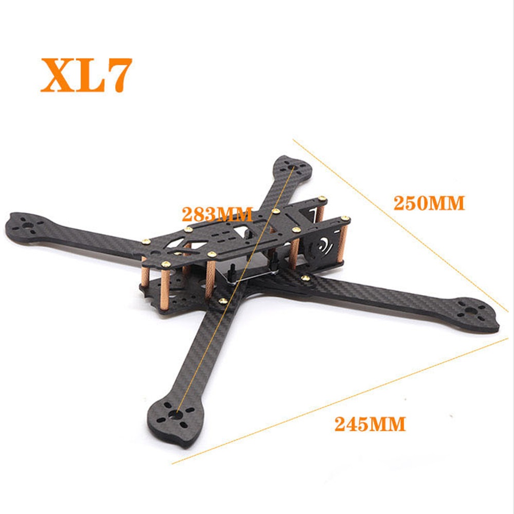 HSKRC XL5/6/7/8/9 232/283/294/360/390mm Carbon Fiber FPV Raicng Frame Kit for RC Drone 283MM KSX3698 - Image 3