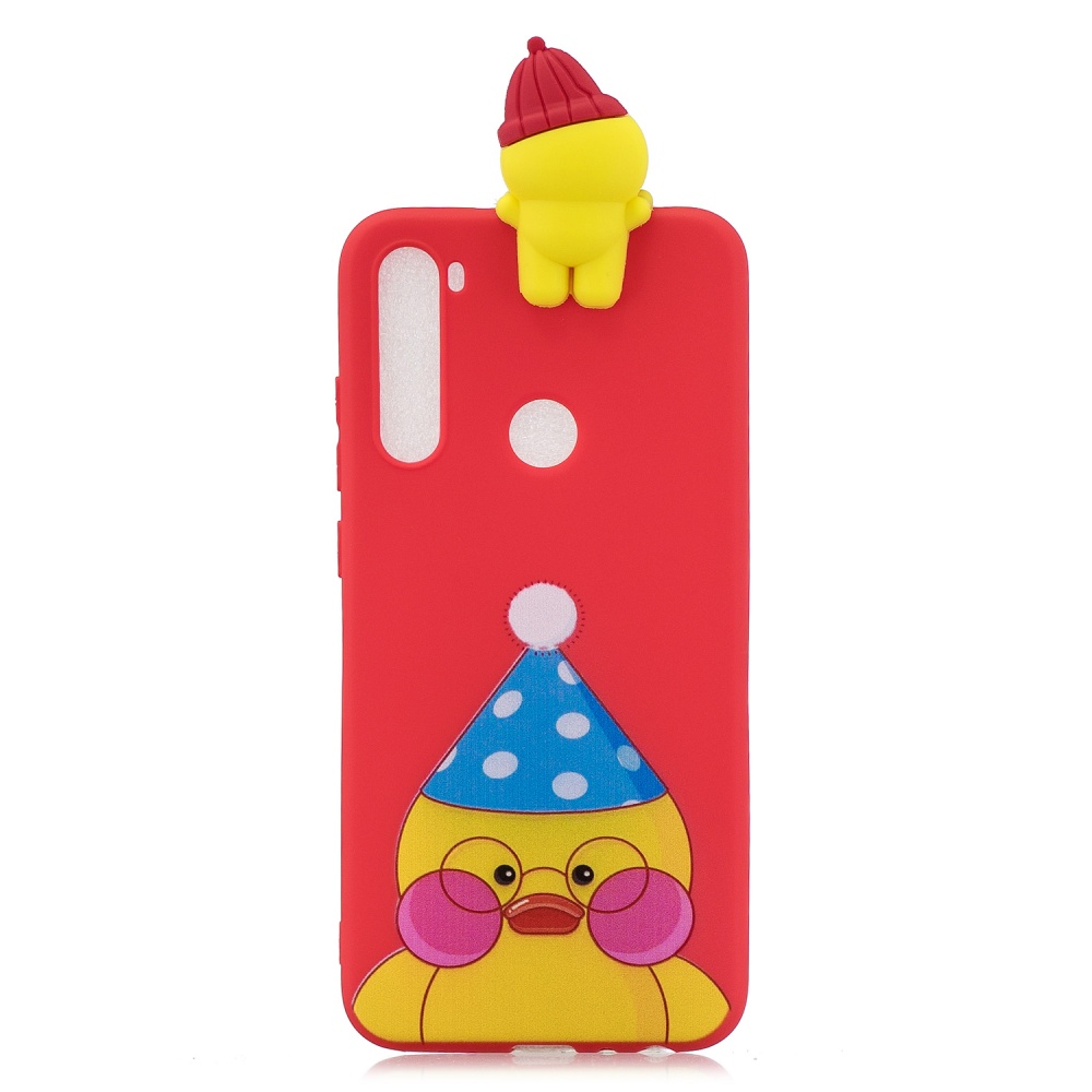 For Redmi 8/8A/5/Note 8T Mobile Phone Case Cute Cellphone Shell Soft TPU Cover with Cartoon Pig Duck Bear Kitten Lovely Pattern Red - Image 3