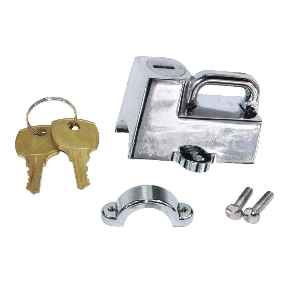 7/8"" to 1-1-4"" Universal Security Anti-theft Motorcycle Helmet Lock Silver_22mm - Image 3