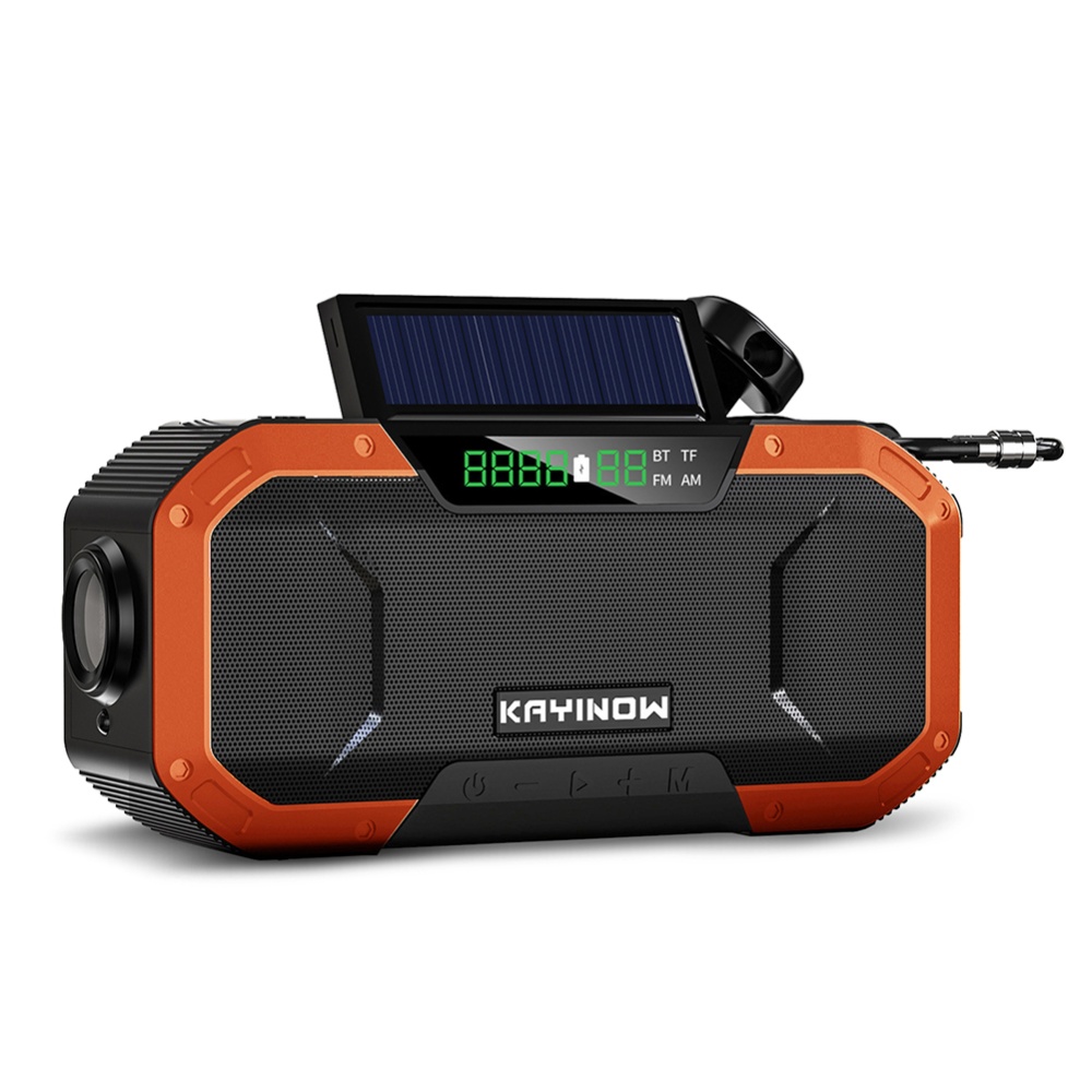 Solar Hand Crank Radio Outdoor 5000mah Portable Emergency Large Battery Capacity Multifunctional Black - Image 3