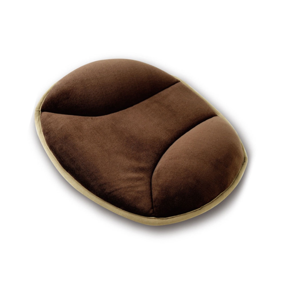 PP Cotton Solid Color Car Seat Cushion Home Dual-use Brown - Image 3