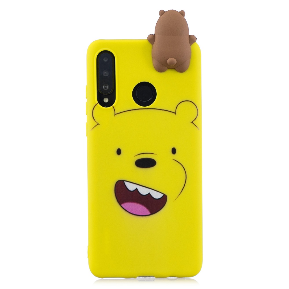 For HUAWEI P30 lite 3D Cute Coloured Painted Animal TPU Anti-scratch Non-slip Protective Cover Back Case yellow - Image 3