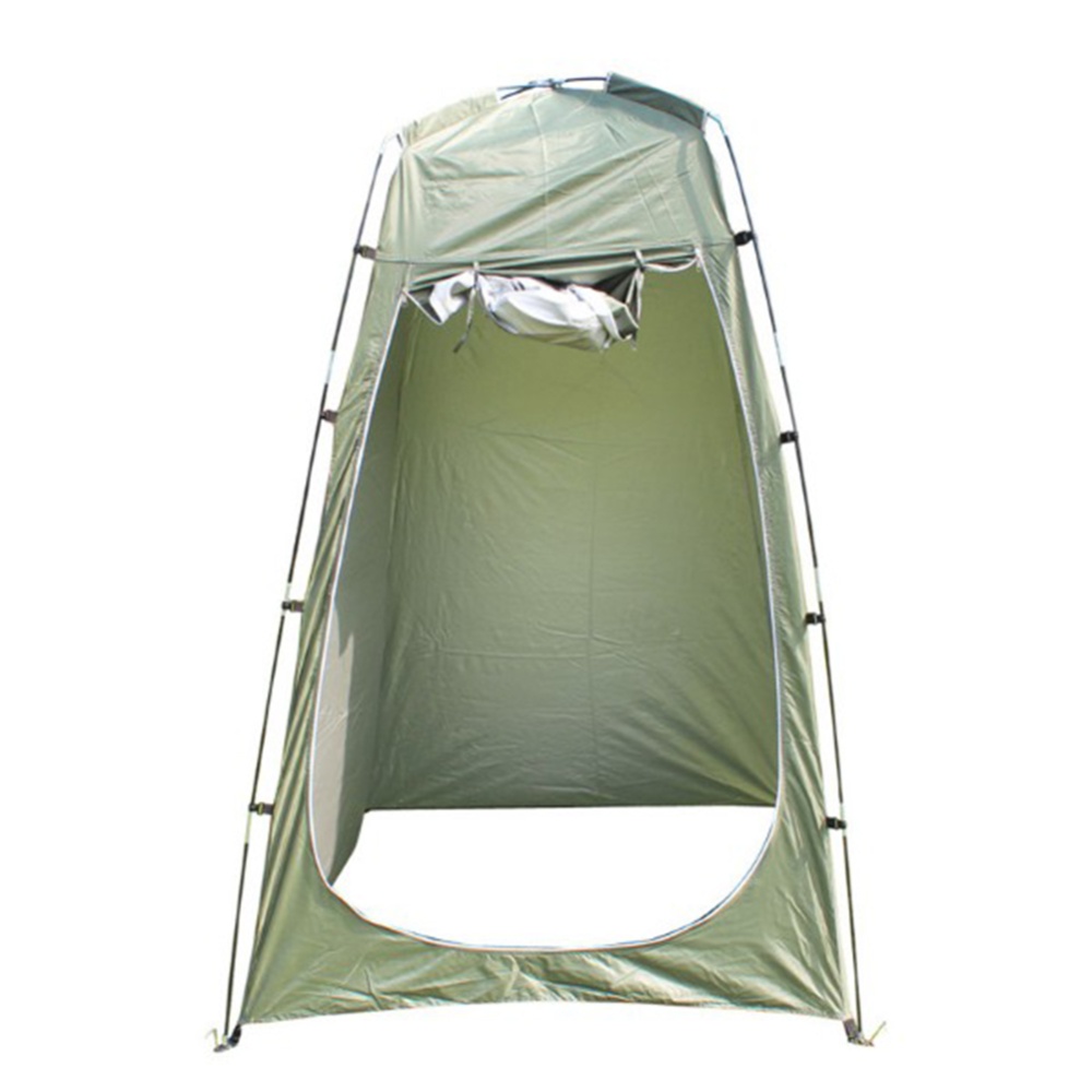 Lightweight Portable Camping Shower Tent Awning Canvas Folding Outdoor Toilet Room for Privacy Showing Changing Clothes Yellow gray_Single d - Image 3