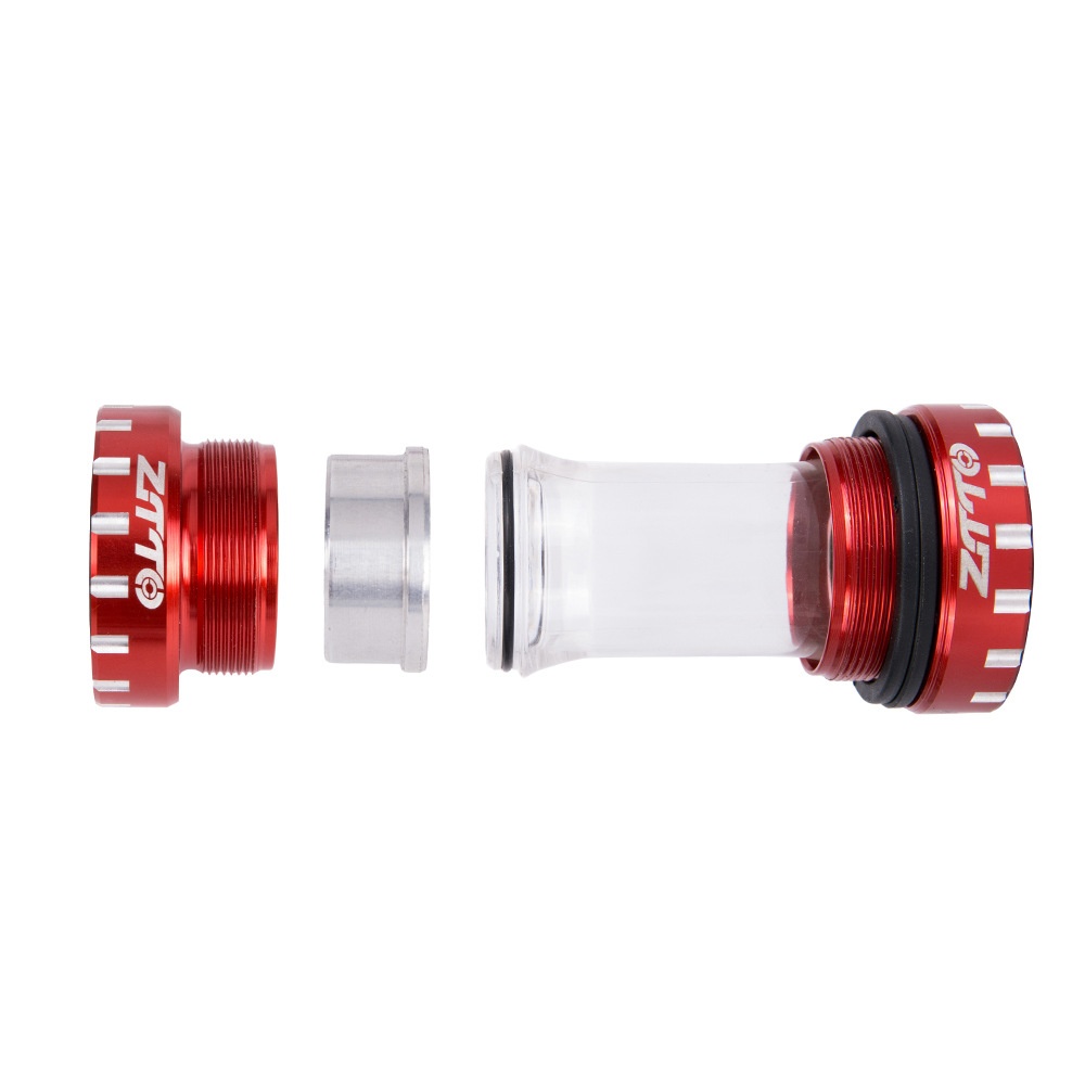 Press-in threaded bottom bracket Mountain bike BB BB109 integrated hollow crankshaft red - Image 3