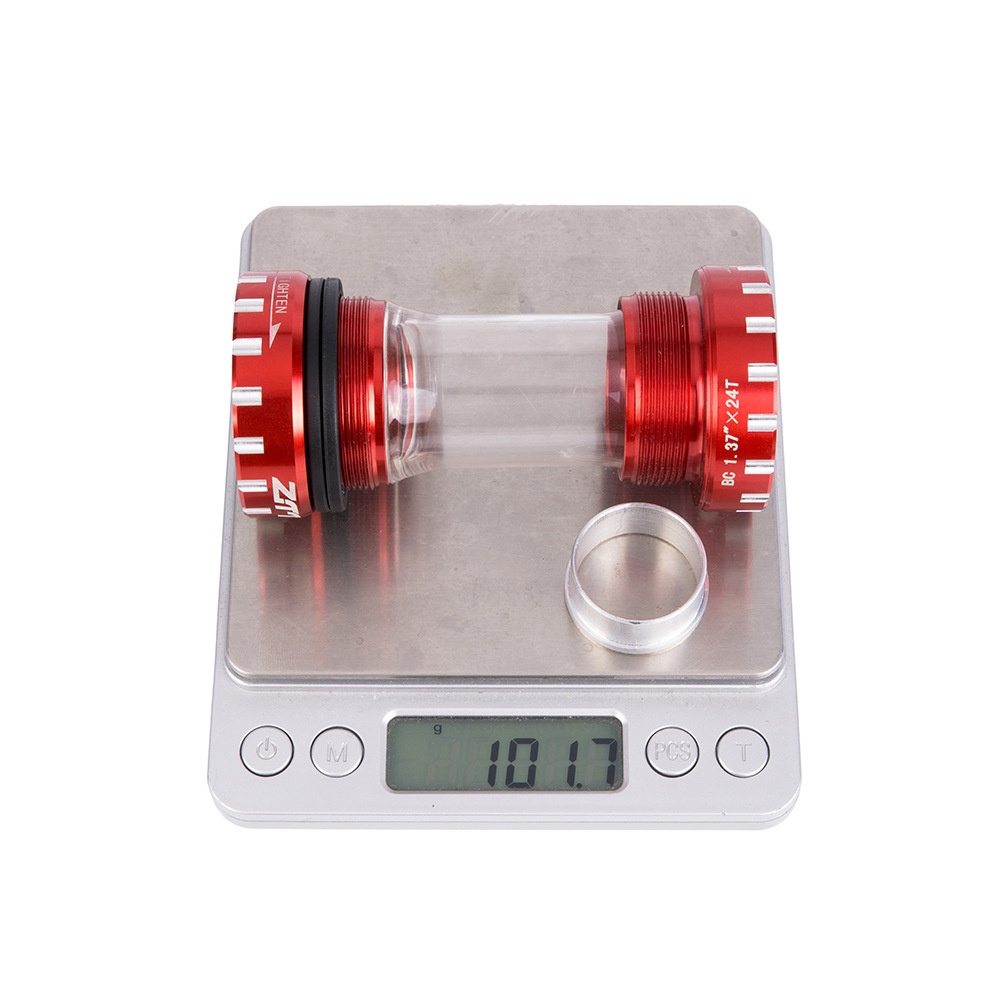 Press-in threaded bottom bracket Mountain bike BB BB109 integrated hollow crankshaft red - Image 2