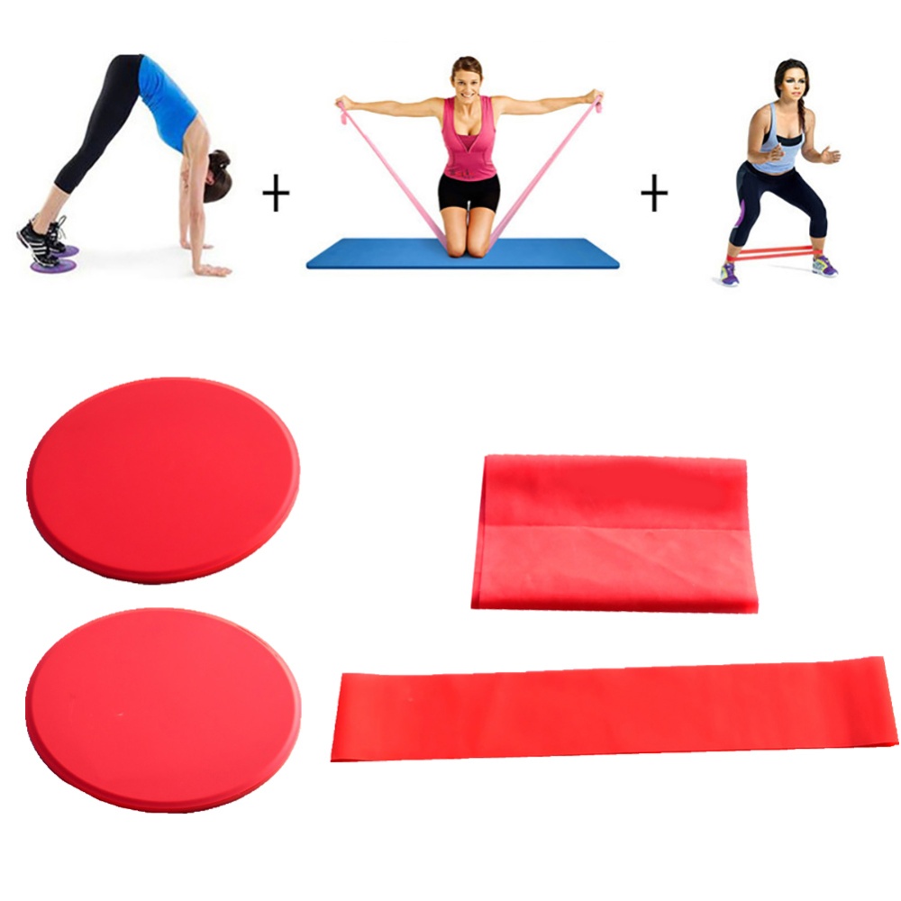 3Pcs Exercise Sliding Gliding Discs Yoga Fitness Abdominal Trainers Core Slider Tension Belt Resistance Ring blue - Image 3