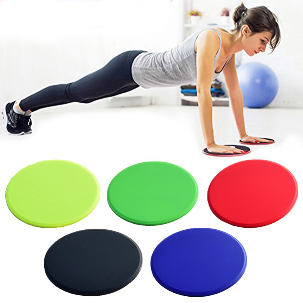 3Pcs Exercise Sliding Gliding Discs Yoga Fitness Abdominal Trainers Core Slider Tension Belt Resistance Ring blue - Image 2