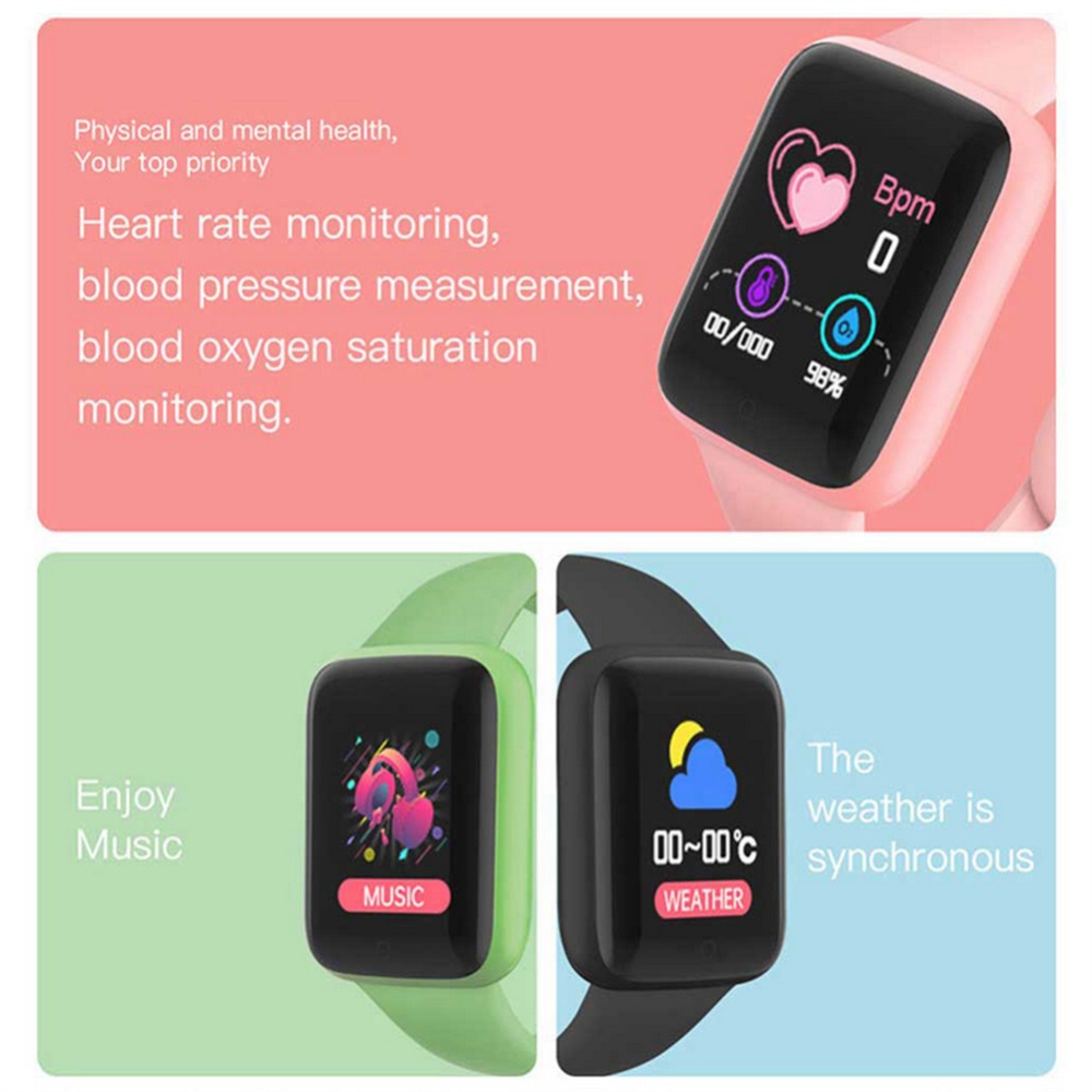 D20s Smart Watch For Men Women Bluetooth Connected Phone Heart Rate Monitor Fitness Sports Smartwatch Navy blue - Image 3