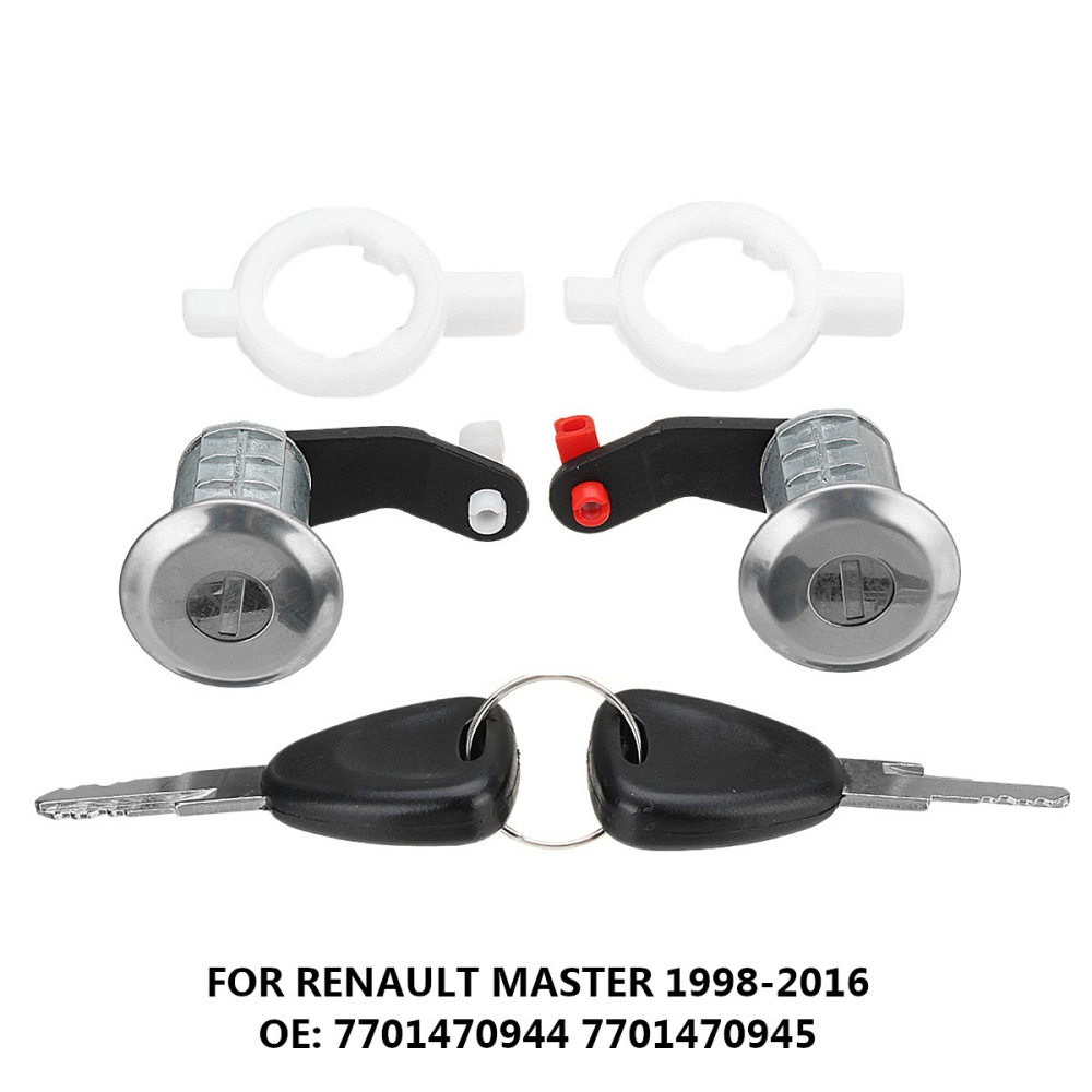 For Renault Master Door Lock Core Barrel Set Lh Rh 2 Keys OE:7701470944 7701470945 - Image 3