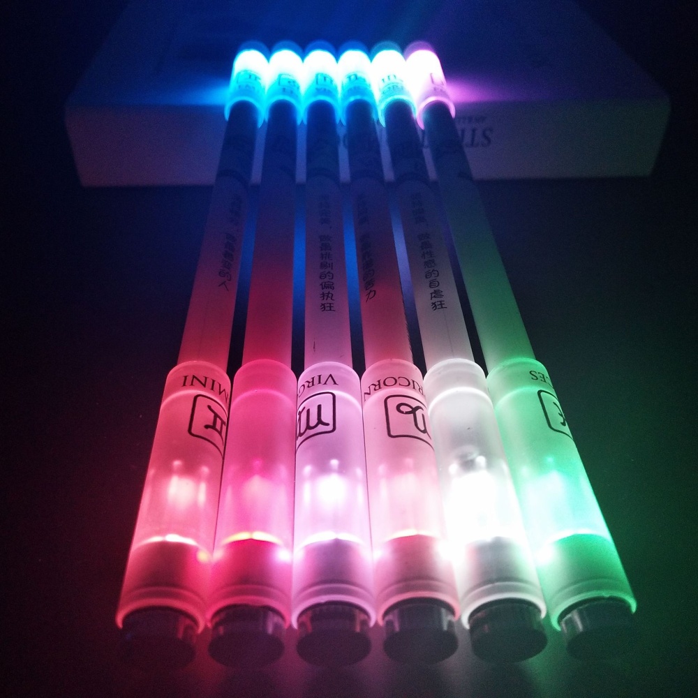 Cute Novel 12 Constellation Colorful Lights Rotating Gel Pen 0.5mm - Image 3