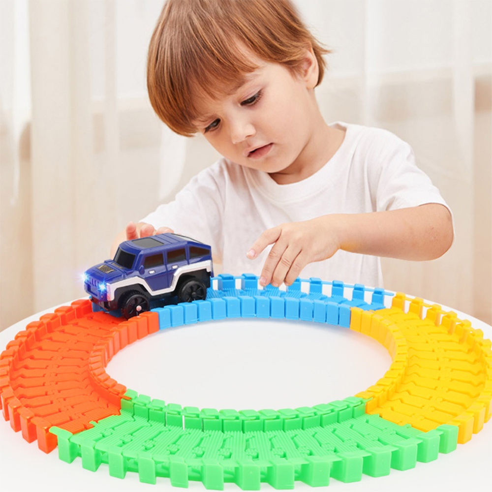 Children Assembled Electric Rail Car with Track Toy Variety track car - Image 3