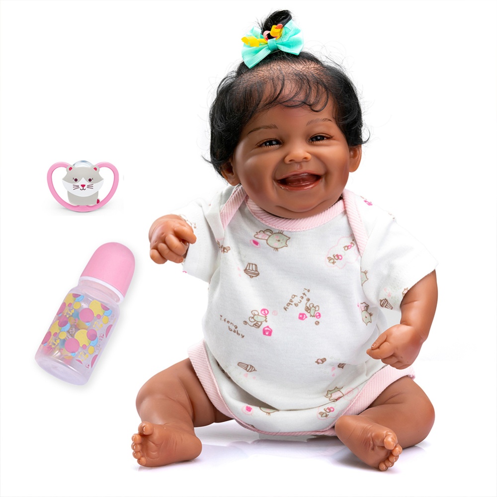 Simulation Baby Doll Toy Silicone 19-inch All-plastic Detailed Lifelike Diy Set As shown - Image 2