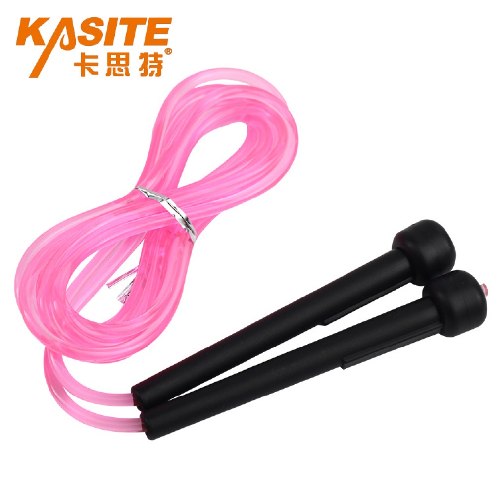 Skipping Rope PVC Adjustable Jump Fitness Sport Exercise Cross Fit black - Image 3