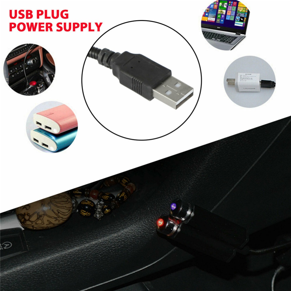 Portable Multipurpose Usb Led Car Interior Light Freely Adjustable Bracket High Brightness Roof Atmosphere Star Projector Lamp C202S - Image 2