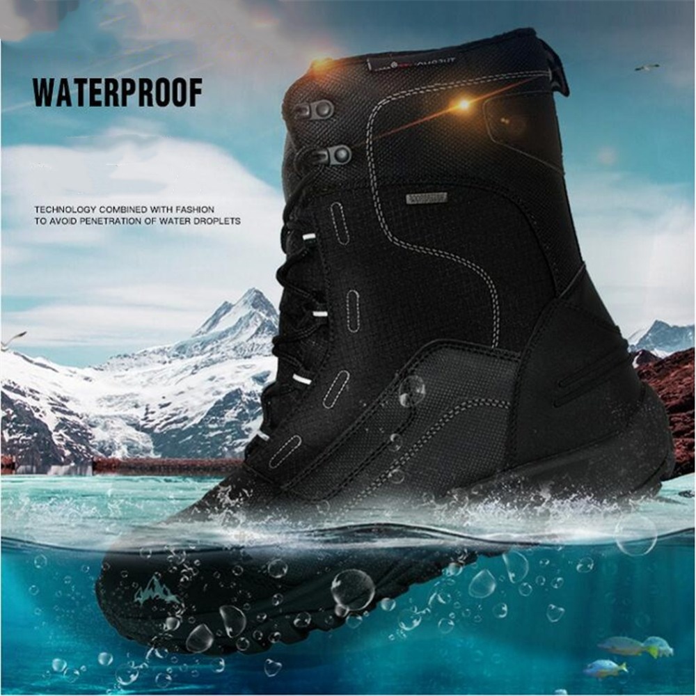 Hiking Shoes Winter Outdoor Walking Jogging Mountain Sport Boots Climbing Sneakers black_41 - Image 3