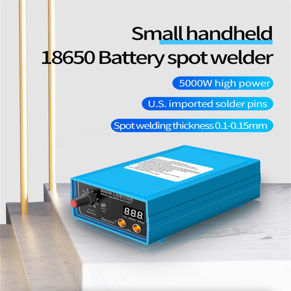 High Power 5000w Spot Welding Handheld Portable 0-800a Current Adjustable Welders for 18650 Battery Blue US Plug - Image 3