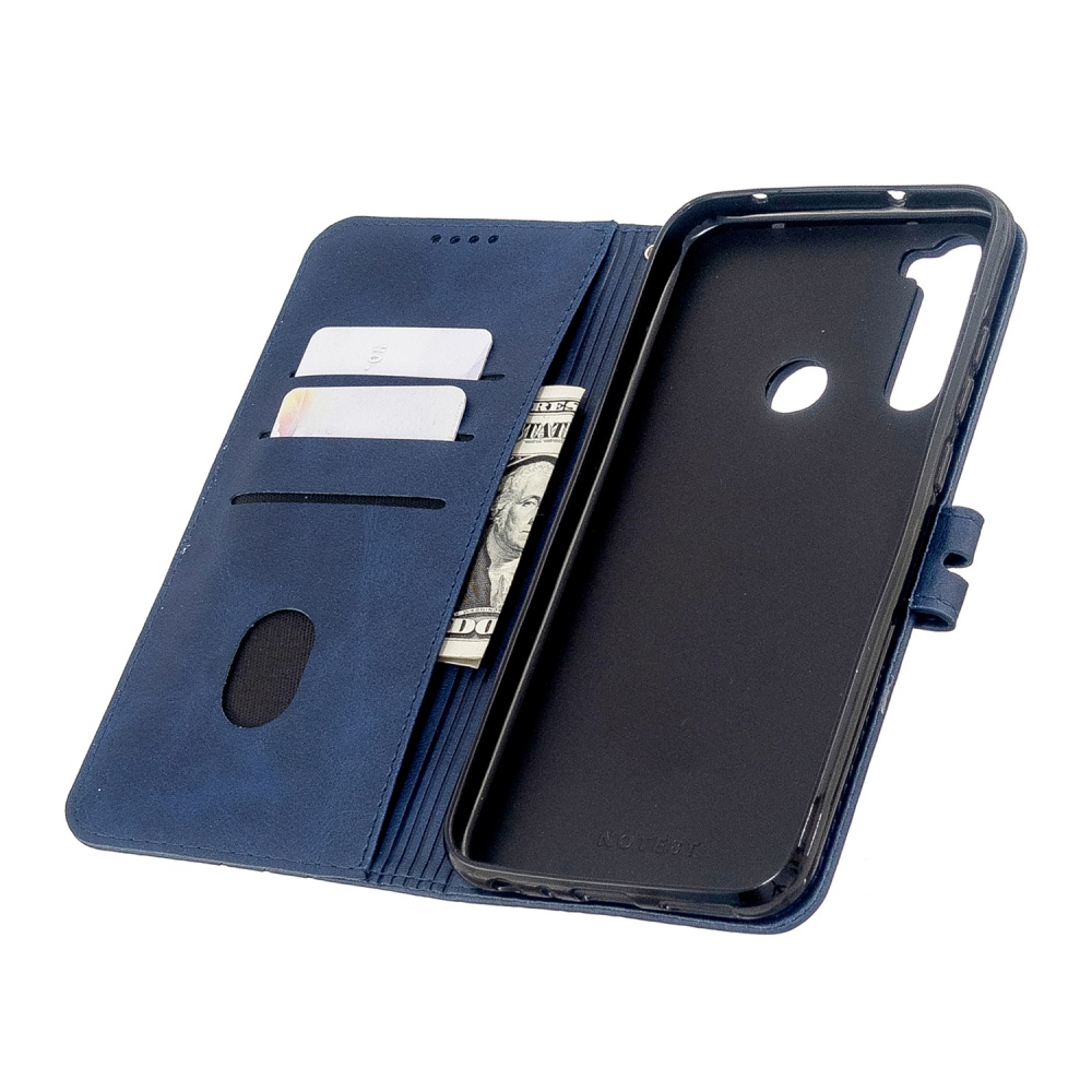 For Redmi Note 8T/Redmi 8/Redmi 8A Case Soft Leather Cover with Denim Texture Precise Cutouts Wallet Design Buckle Closure Smartphone Shell - Image 3