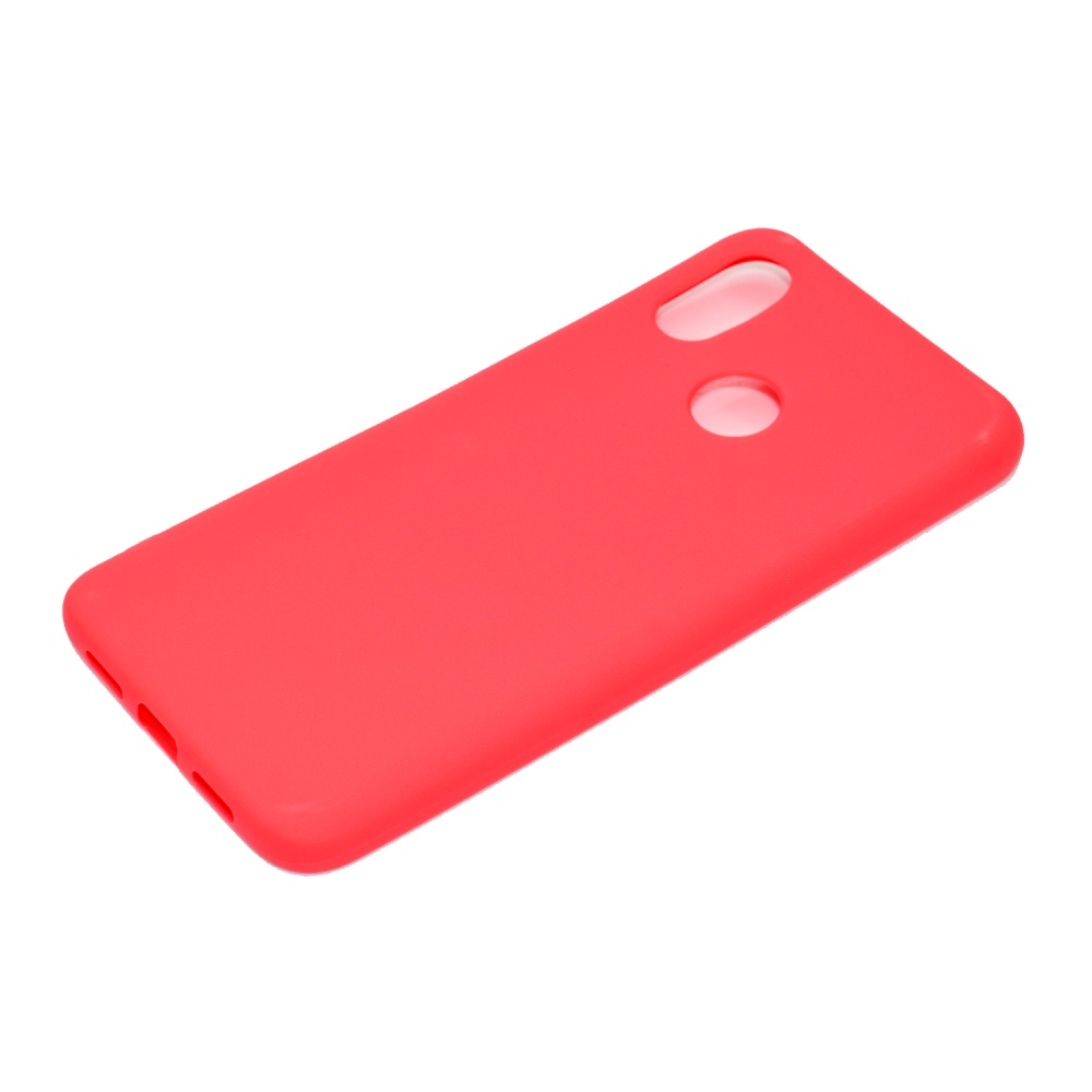 For HUAWEI Y6 2019 Lovely Candy Color Matte TPU Anti-scratch Non-slip Protective Cover Back Case red - Image 3