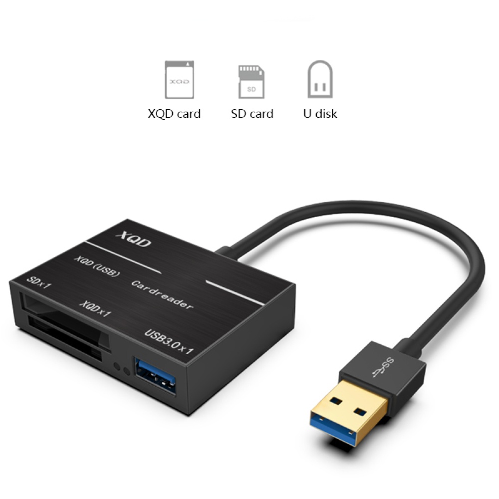 XQD SD Card Reader 500MB / S High Speed XQD2.0 USB3.0 HUB Camera Kit Adapter black - Image 3