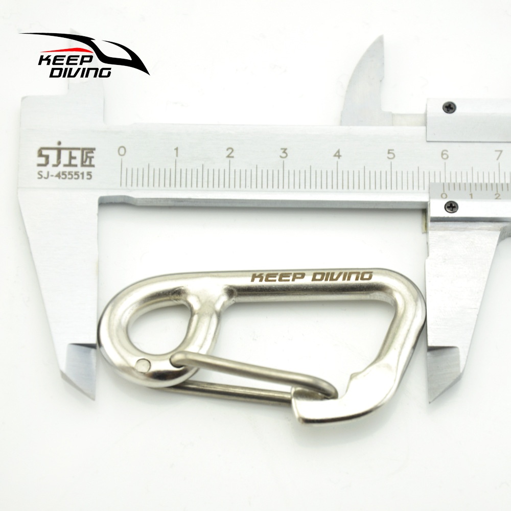 316 Stainless Steel Simplicity Hook Safety Climbing Elastic-Hook Hoy Diving Buckle white - Image 3