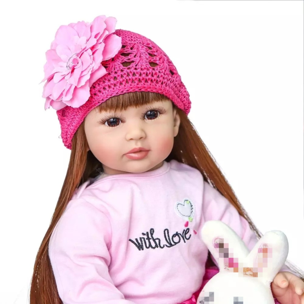 60cm Reborn Girl Baby Doll Silicone Princess Child Toy for Birthday Gift As shown - Image 3