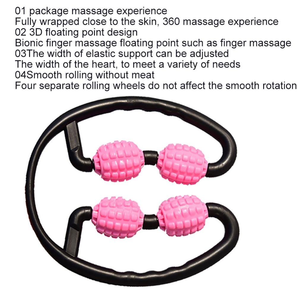 Foam Muscle Roller Massager Leg Neck Hand Arm Relax Indoor Sports Yoga Bodybuilding Equipment Pink - Image 3