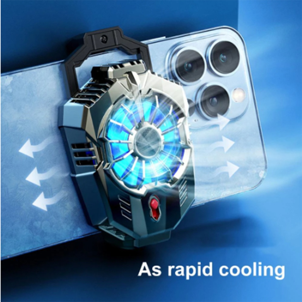 X20 Semiconductor Mobile Phone Radiator Mute Magnetic Suction Game Cooling Fan Cooler Material Model Black - Image 3