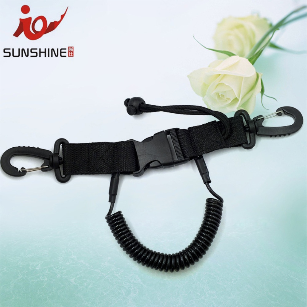 Diving Camera Spring Coil Lanyard with Clips & Quick Release Buckle - Image 3