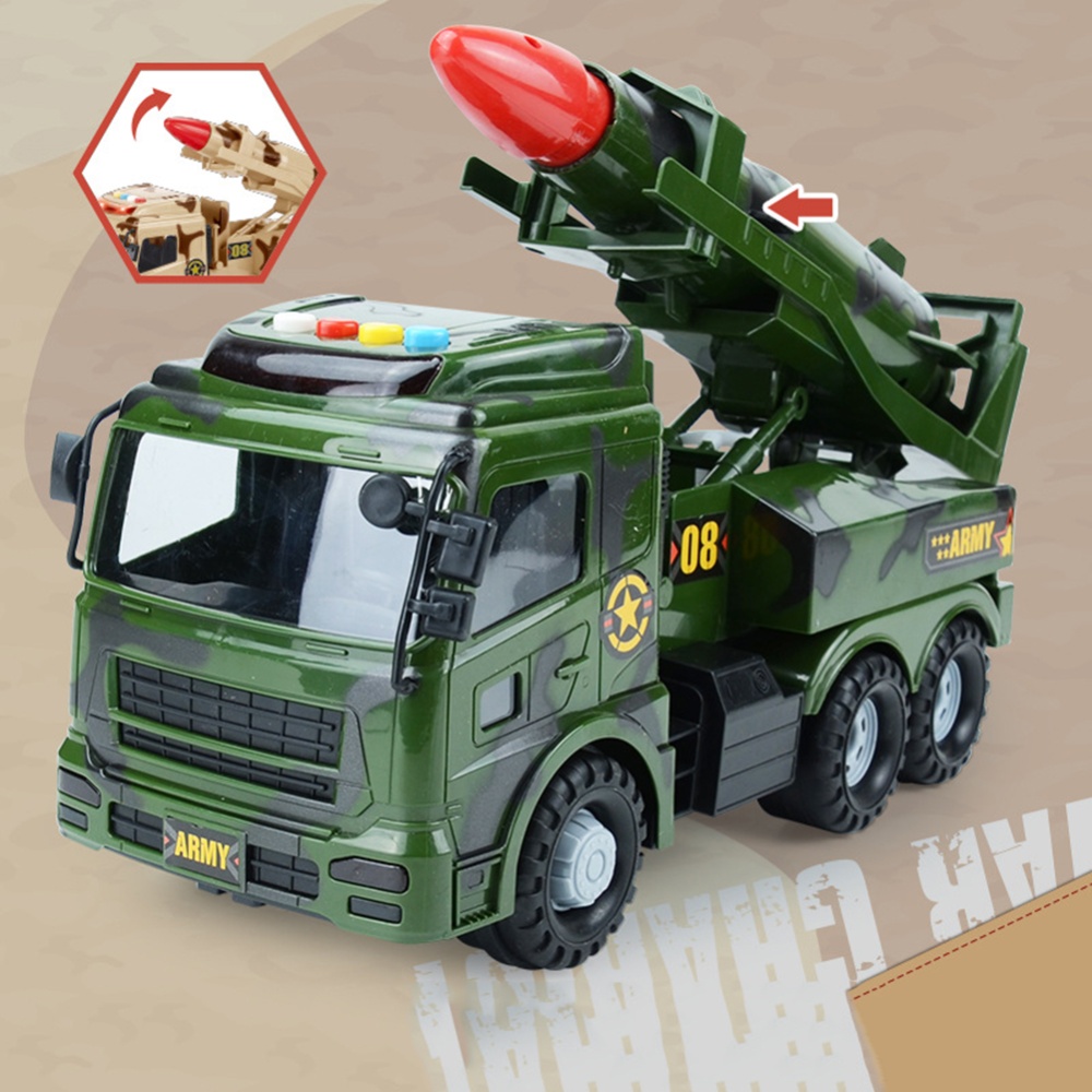 Colored Inertial Transport Vehicle Model Compact Portable Anti-collision Exquisitely Designed Simulation Car Toy For Children Camouflage Gre - Image 3