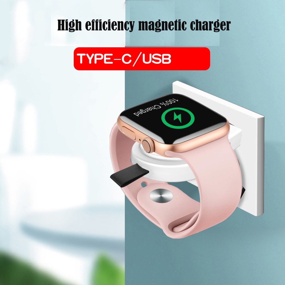 USB Portable Type-C Charger for Apple Iwatch 1/2/3/4/5 white - Image 3