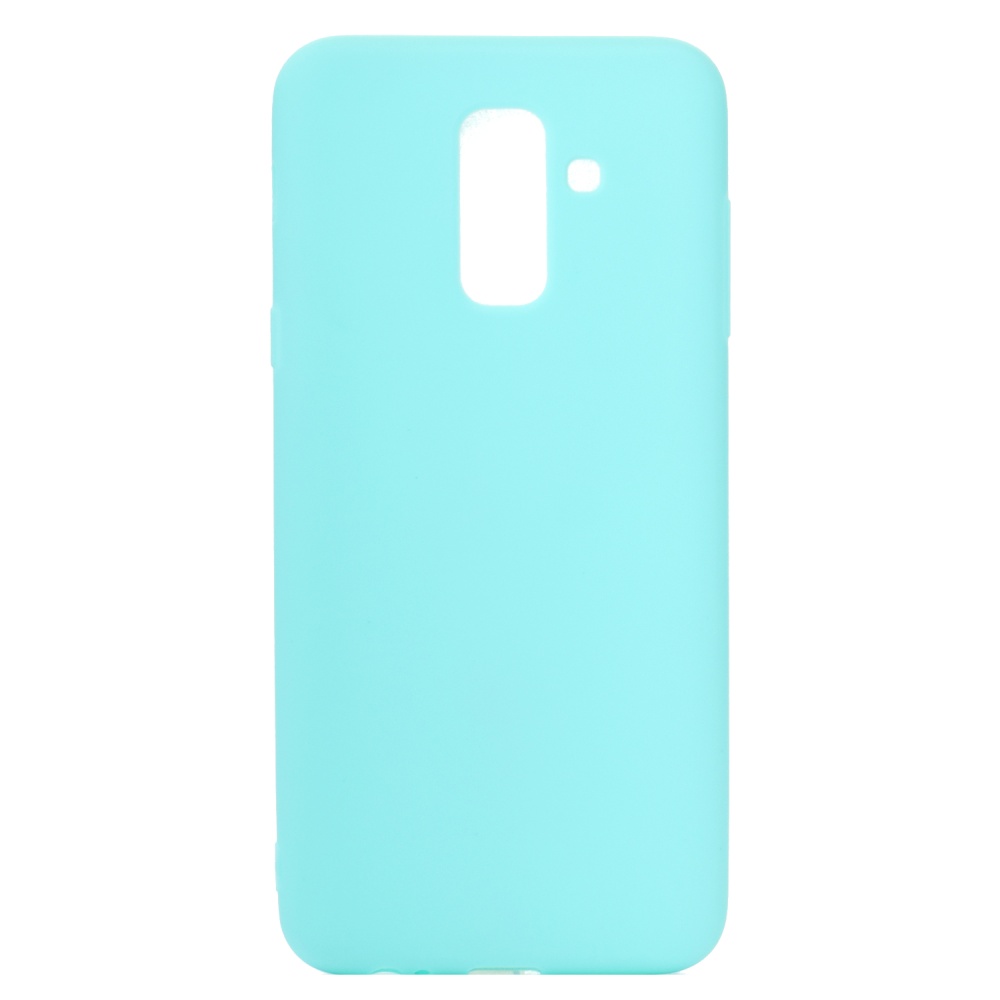 for Samsung A6 plus 2018 Lovely Candy Color Matte TPU Anti-scratch Non-slip Protective Cover Back Case Light blue - Image 3