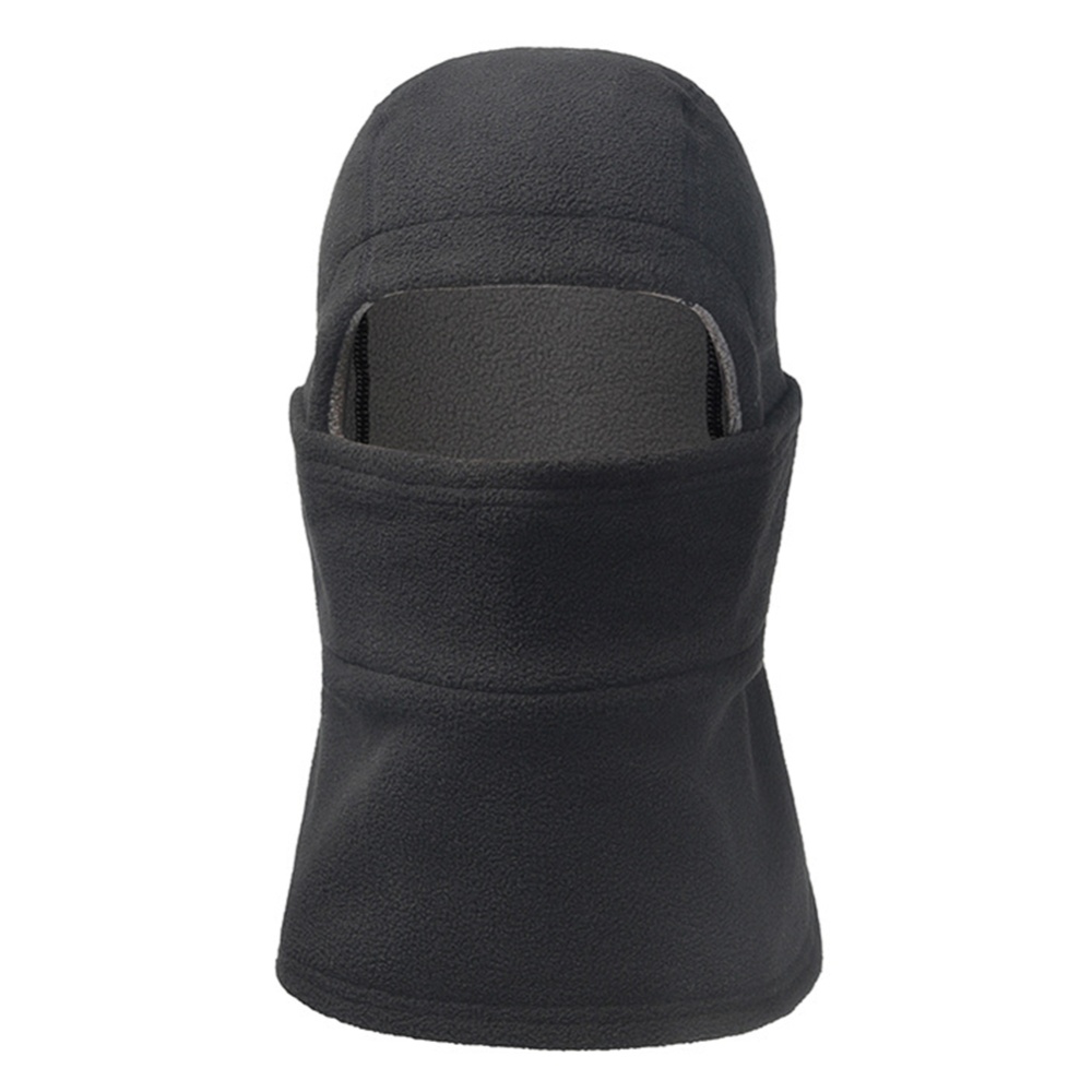 Winter Full Face Mask Bicycle Cap Thermal Fleece Ski Cycling Outdoor Sports Scarf Two-color fleece windproof hood_One size - Image 2